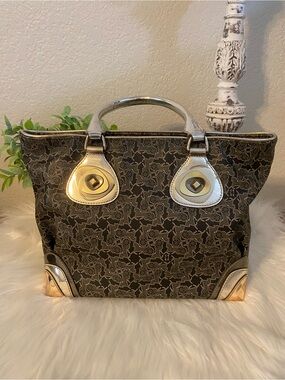 CELINE Sulky Horse Carriage Macadam Satchel
